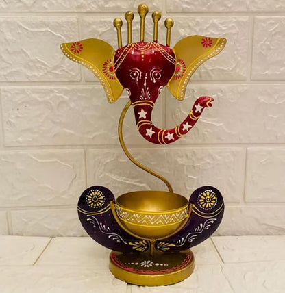 Spiritual Decor Ganesha with Tealight Candle Holder