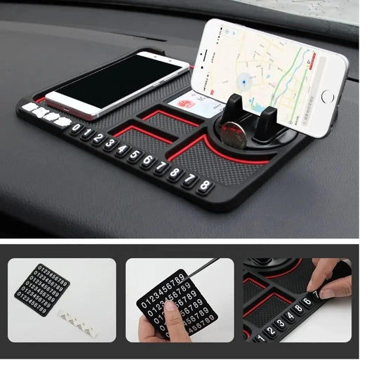 Phone GPS Holder : Anti-Slip Silicone Pad and Car Mobile holder