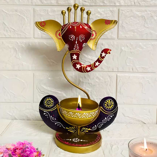 Spiritual Decor Ganesha with Tealight Candle Holder