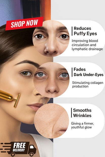 24K Gold Electric Facial Massage Roller